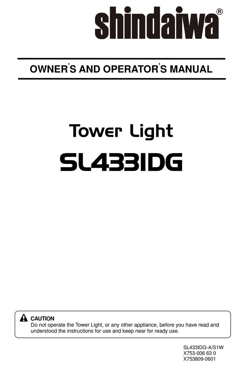 Shindaiwa SL433IDG Owner's and operator's manual Shindaiwa SL433IDG Owner's and operator's manual
