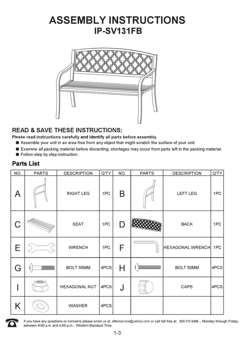 Four Seasons Courtyard IP-SV131FB Assembly instructions Four Seasons Courtyard IP-SV131FB Assembly instructions