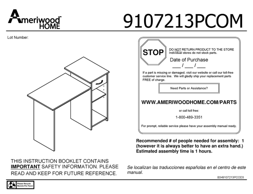Ameriwood HOME 9107213PCOM manual