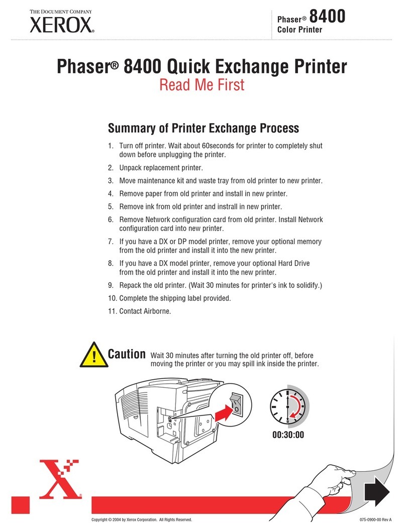 Xerox Phaser 8400 User manual
