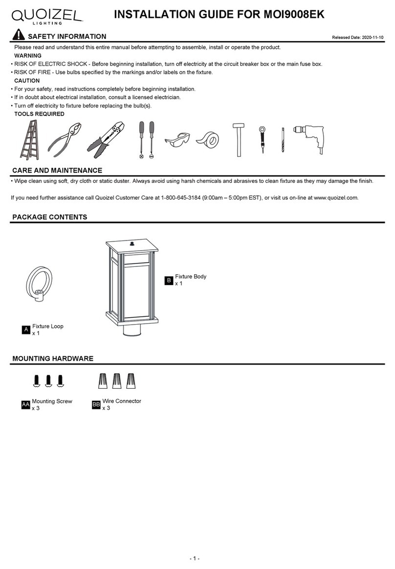 Quoizel MOI9008EK User manual