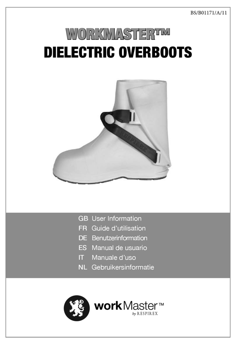 Respirex WORKMASTER DIELECTRIC OVERBOOTS User information