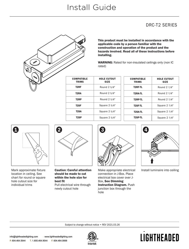 Light Headed DRC-T2 Series install guide