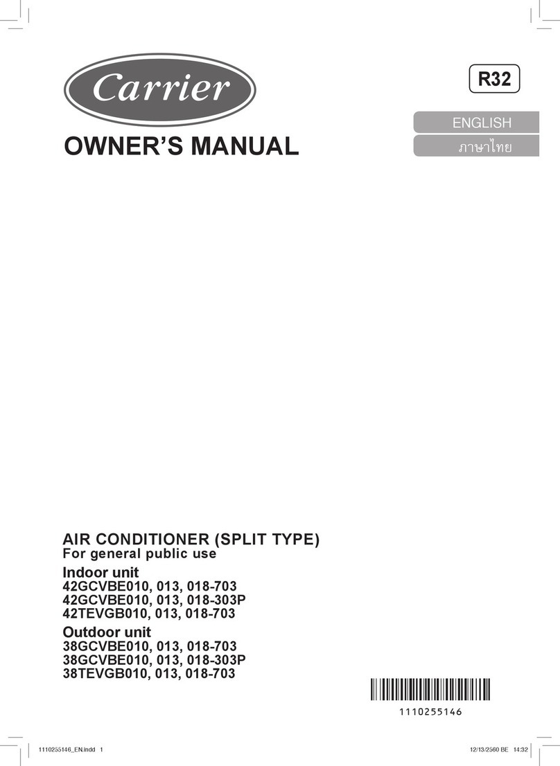 Carrier 42GCVBE010-703 User manual