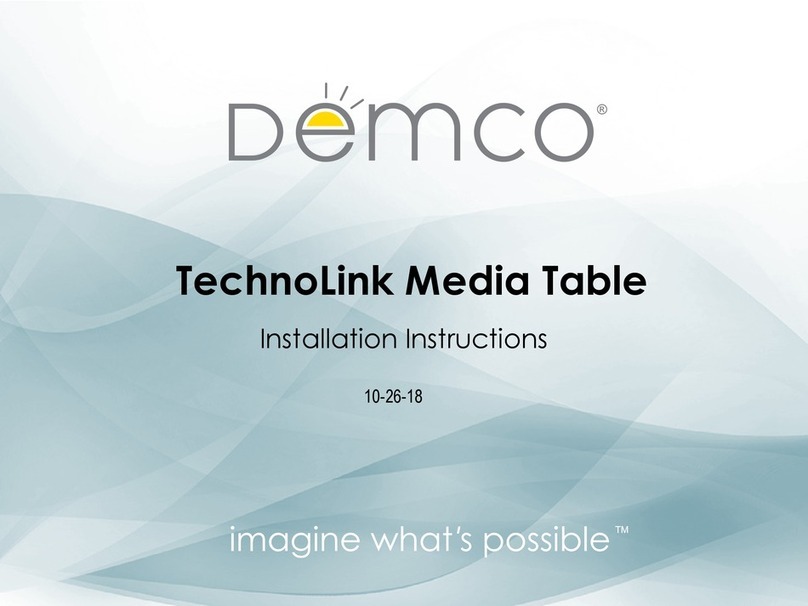 Demco TechnoLink Media Table installation instructions