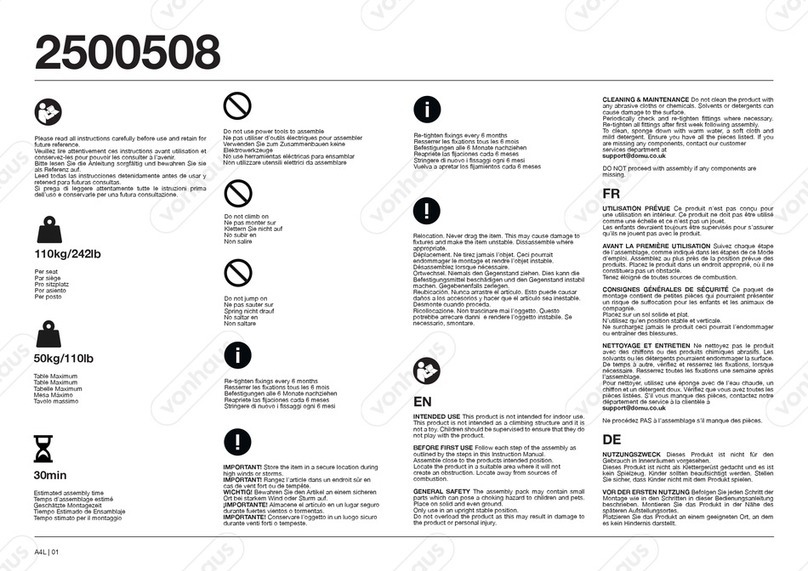 VonHaus 2500508 Assembly instructions VonHaus 2500508 Assembly instructions