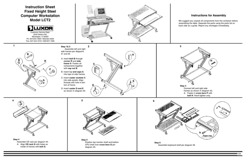 Luxor LCT2 instruction sheet