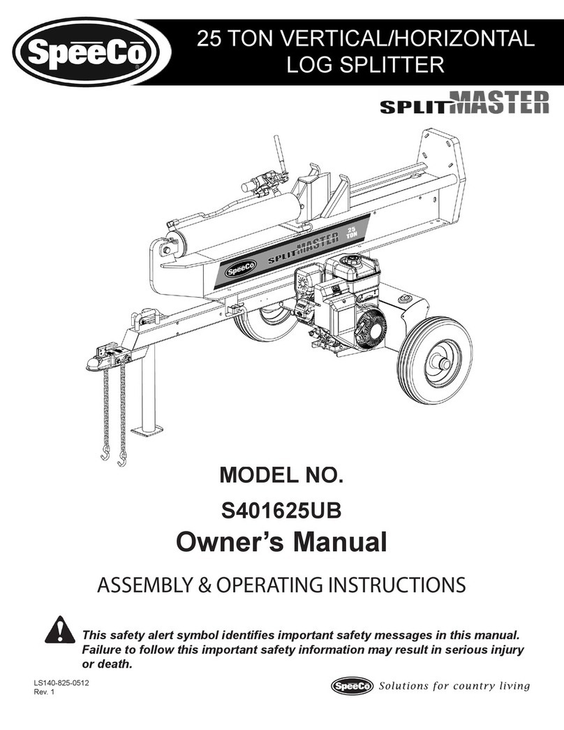 SpeeCo SPLITMASTER S401625UB User manual
