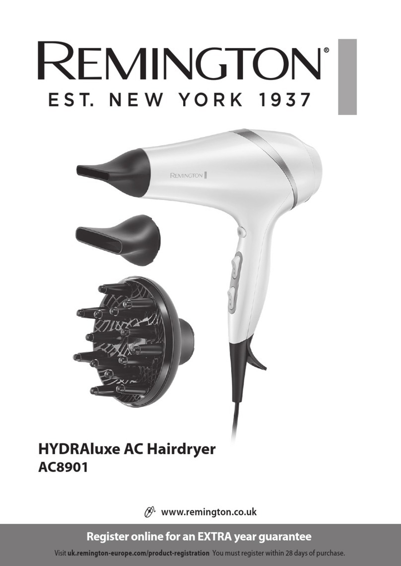 Remington HYDRAluxe AC8901 manual
