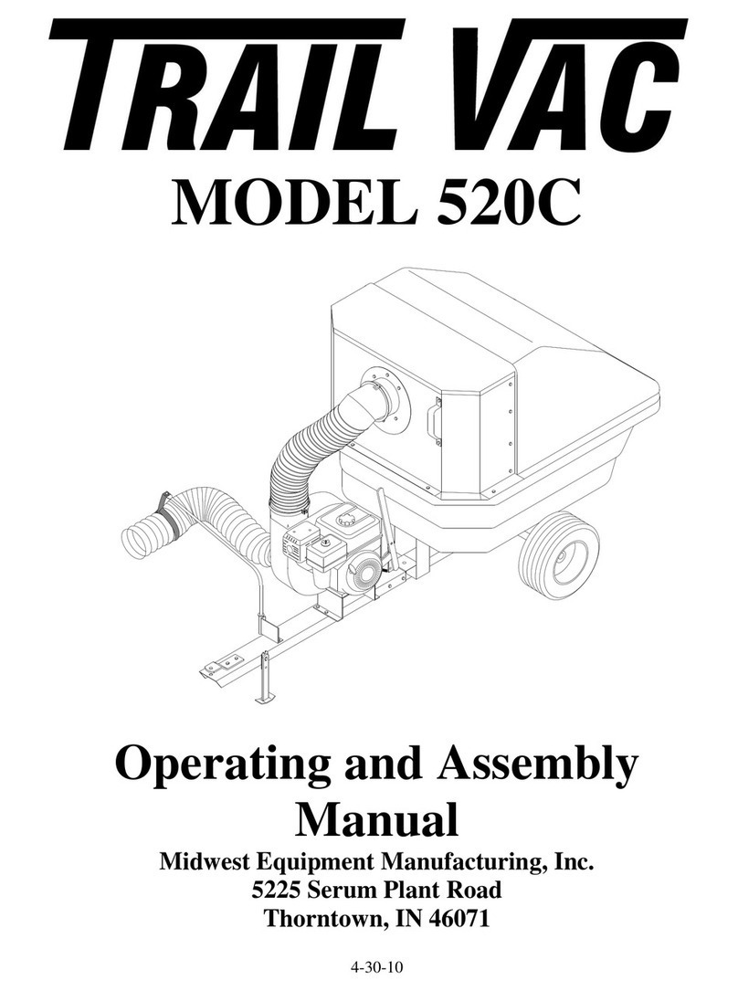 Midwest Equipment Manufacturing TRAIL VAC 520C Operating and assembly manual Midwest Equipment Manufacturing TRAIL VAC 520C Operating and assembly manual