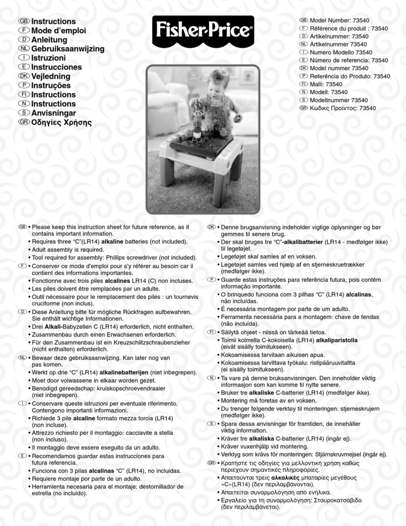 Fisher-Price BIB-BOP BUILDIN 73540 User manual