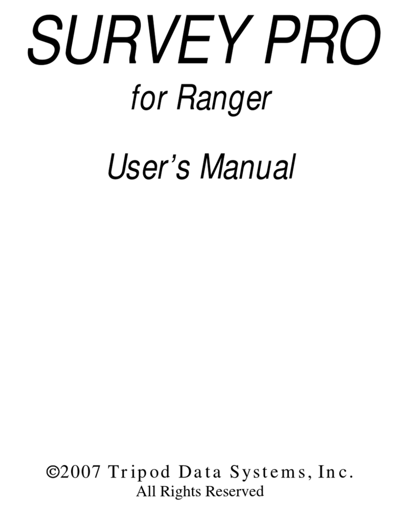 Tripod Data Systems SURVEY PRO User manual