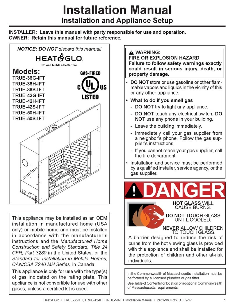 Heat & Glo TRUE-36S-IFT User manual