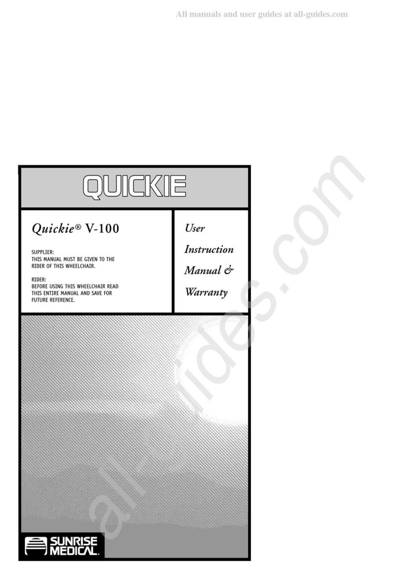Sunrise Medical Quickie V-100 Installation and operation manual
