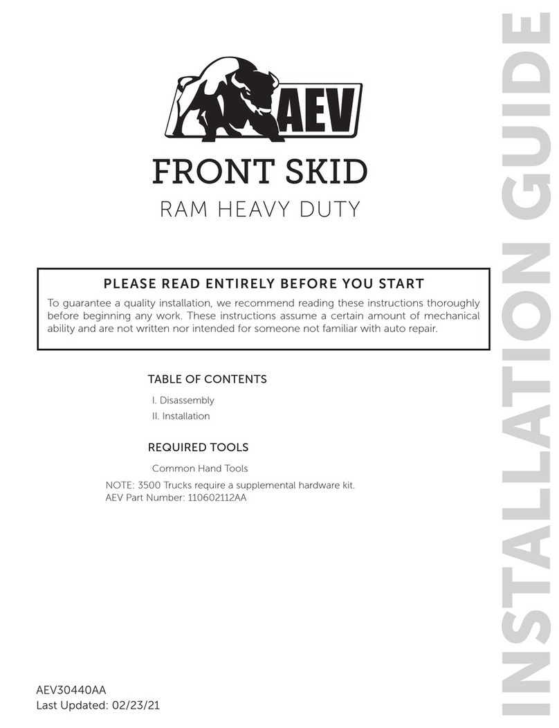 AEV FRONT SKID RAM HEAVY DUTY installation guide