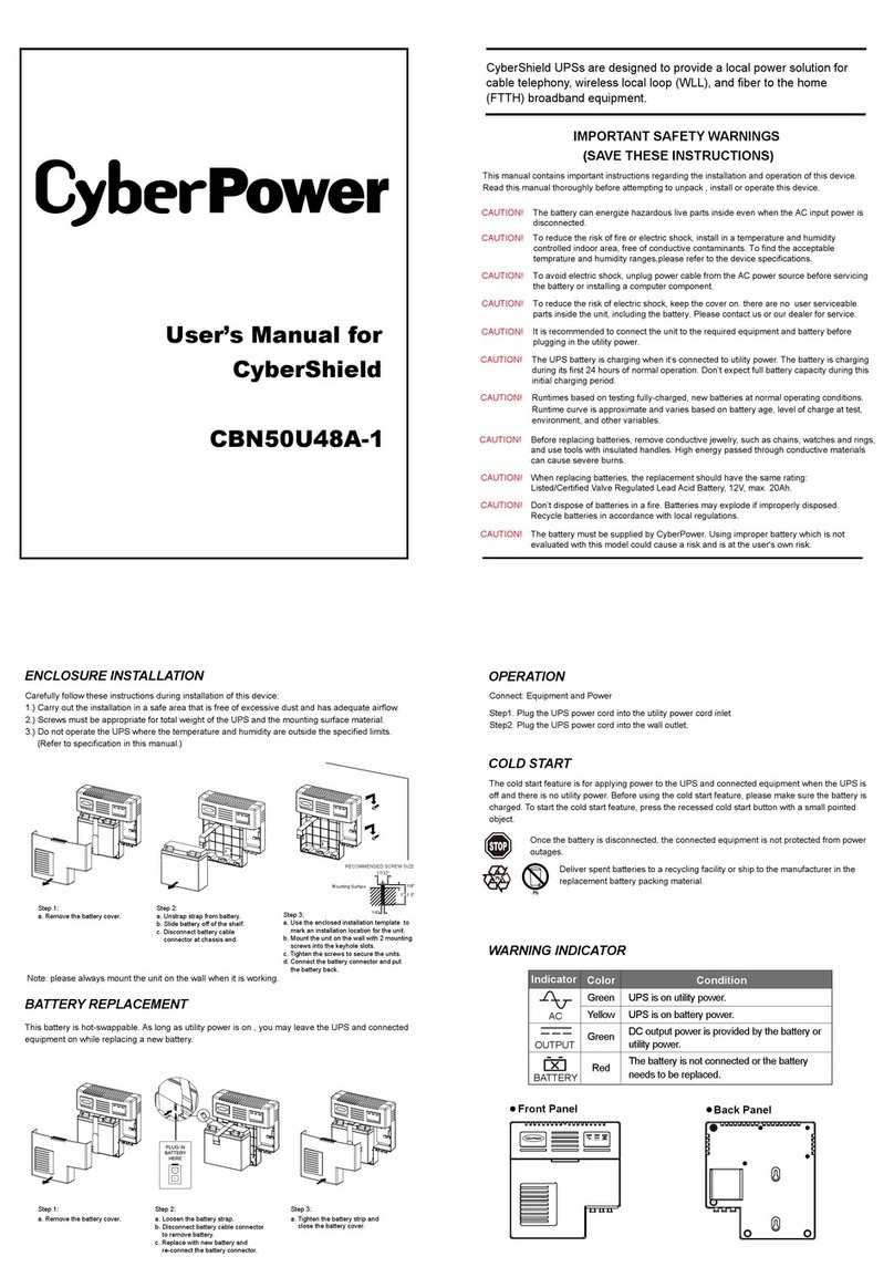 CyberPower CyberShield CBN50U48A-1 user manual