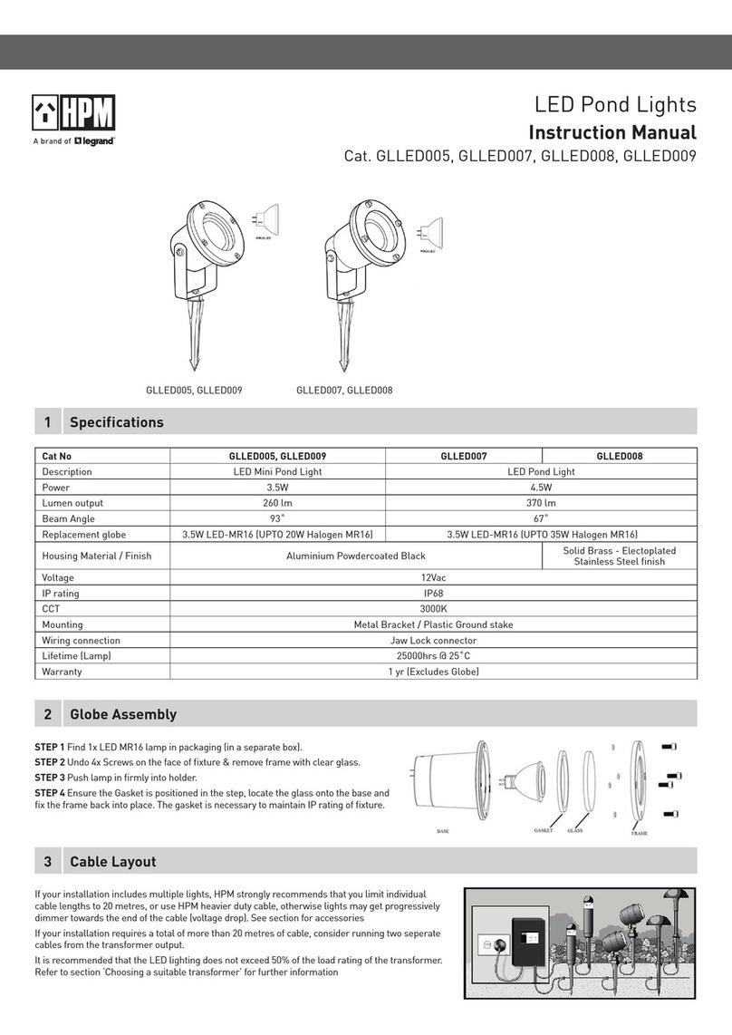 HPM GLLED005 instruction manual