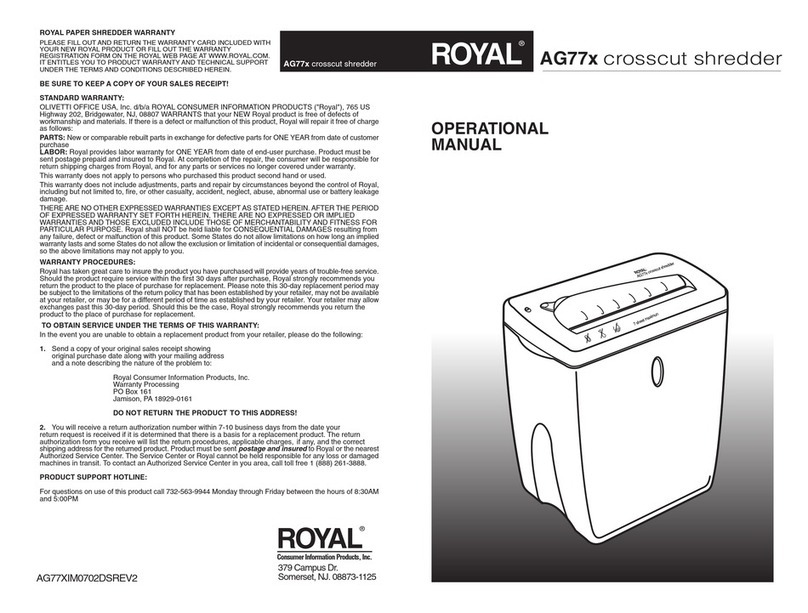 Royal AG77x Operation manual