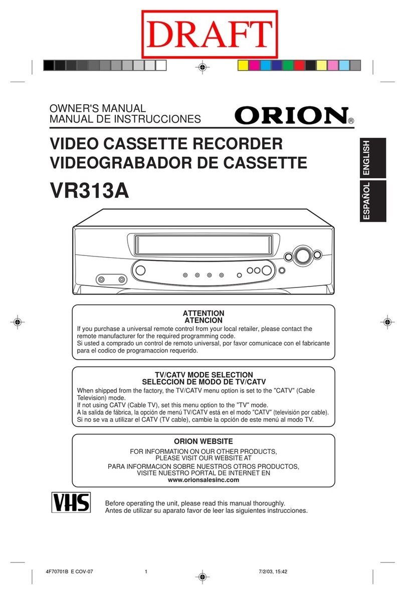 Orion VR313A owner's manual