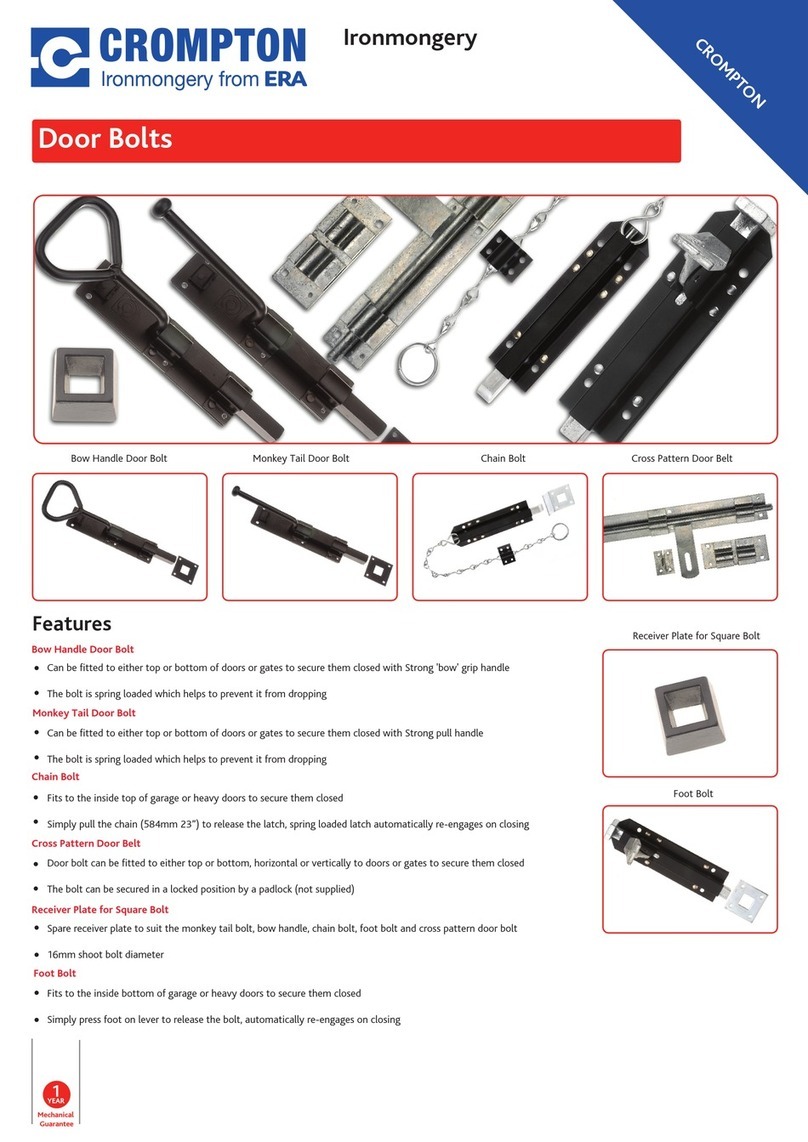 ERA CROMPTON Ironmongery 0060BH-305-10 User manual