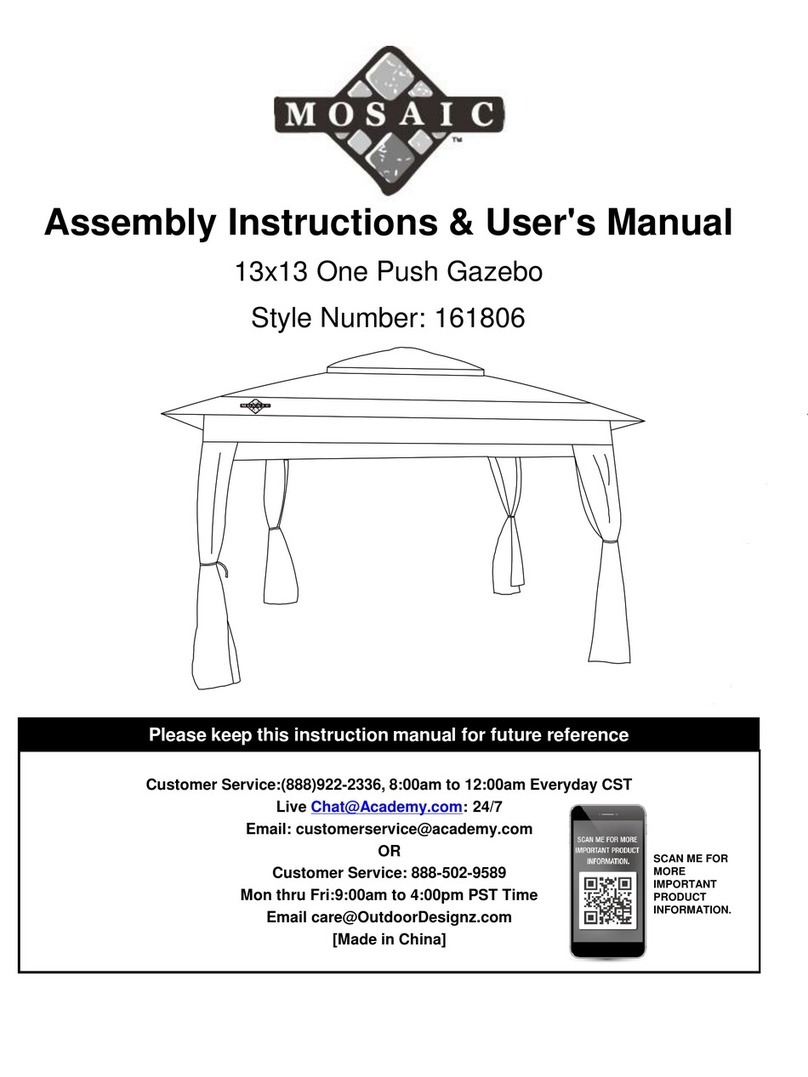 Mosaic 161806 Assembly instructions & user manual