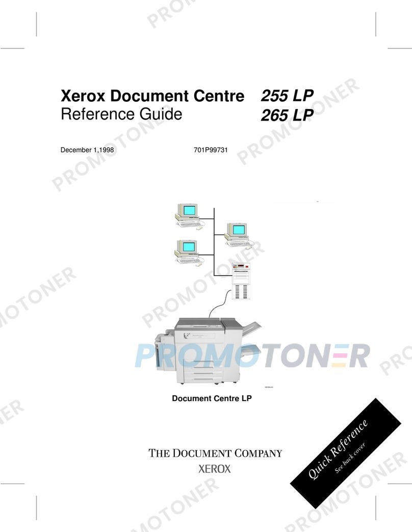 Xerox Document Centre 255 LP User manual