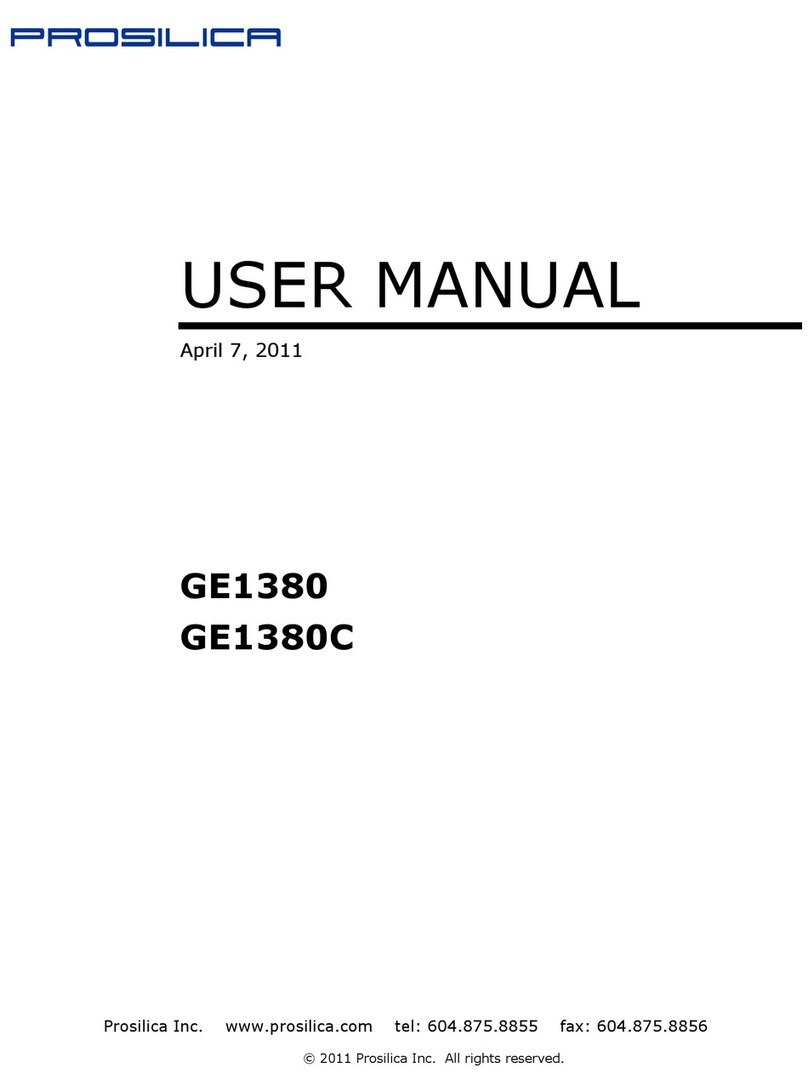 Prosilica GE1380 Series User manual Prosilica GE1380 Series User manual