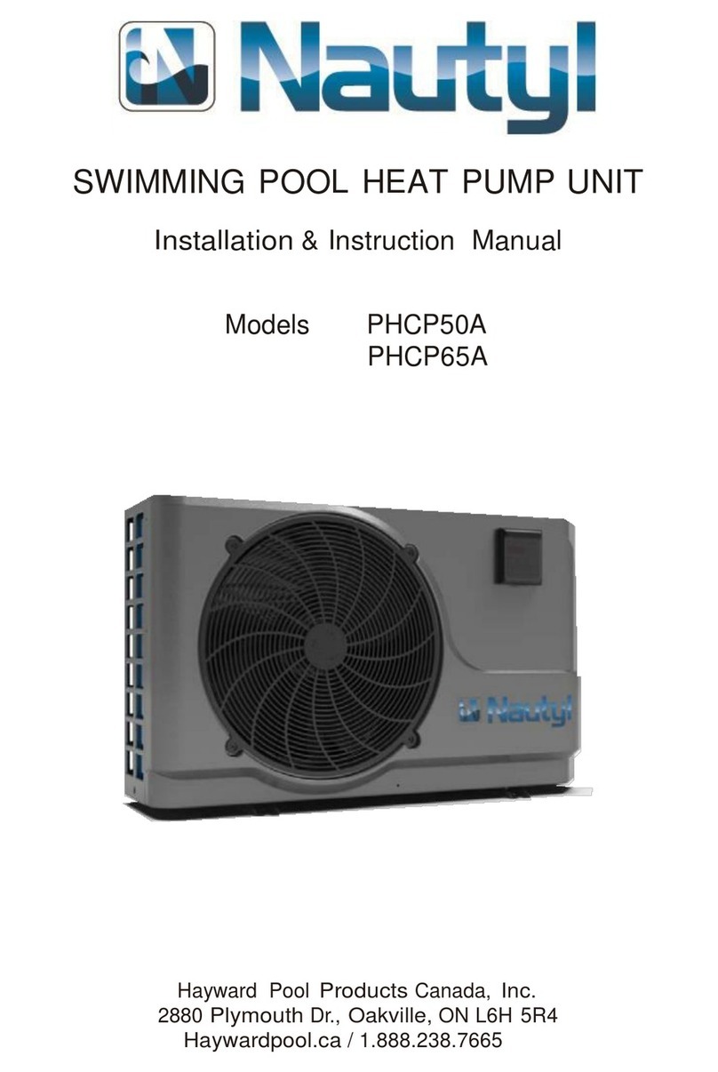 Hayward Pool Products Nautyl PHCP50A Installation instructions manual