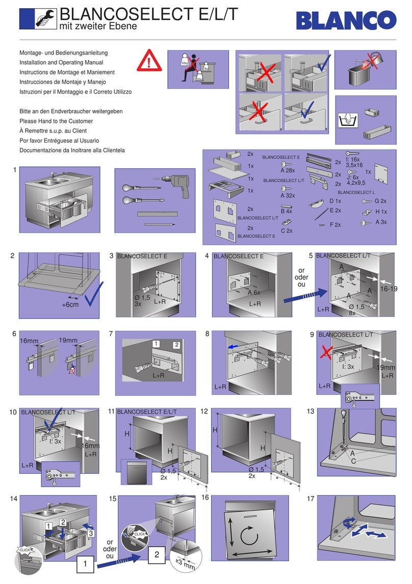 Blanco SELECT ECON Installation and operating manual