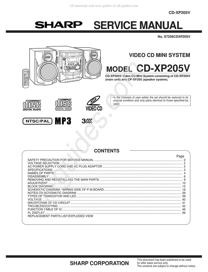Sharp CD-XP205V User manual