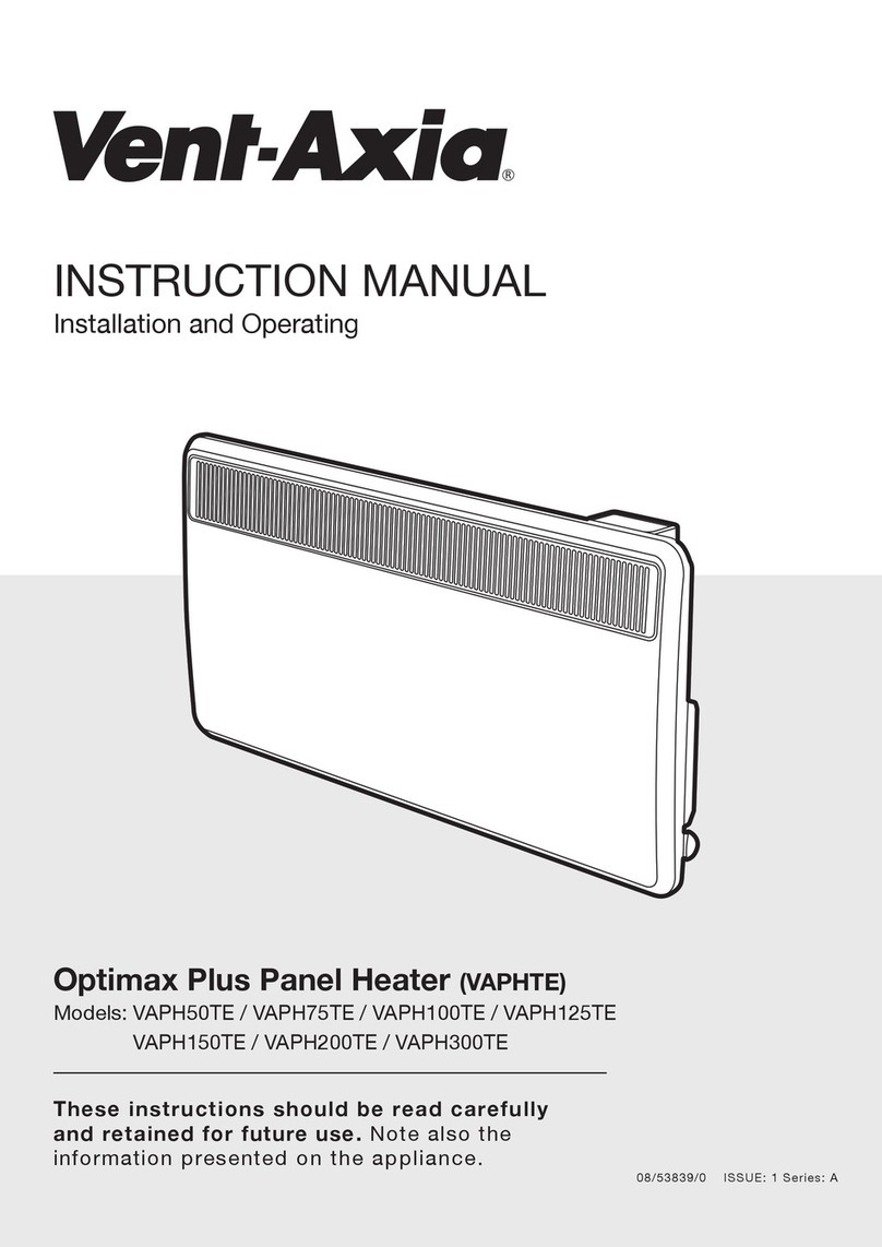 Vent-Axia Optimax Plus VAPH50TE User manual Vent-Axia Optimax Plus VAPH50TE User manual