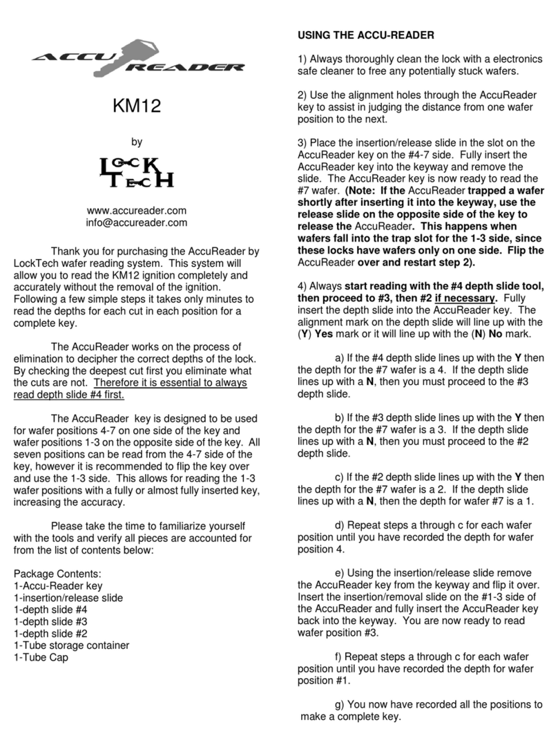 LockTech AccuReader KM12 quick start guide