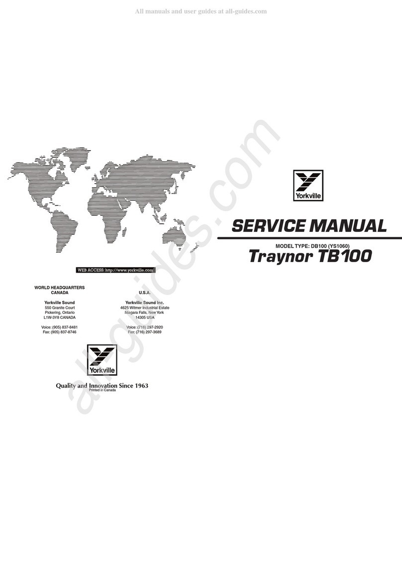 YORKVILLE Traynor TB100 User manual