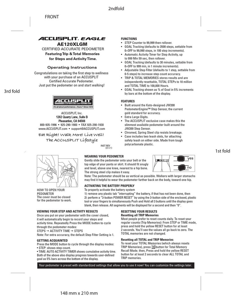 Accusplit EAGLE AE120XLGM User manual