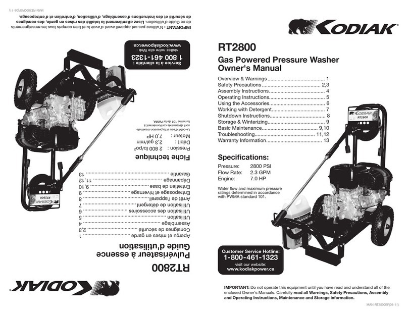 Kodiak RT2800 owner's manual