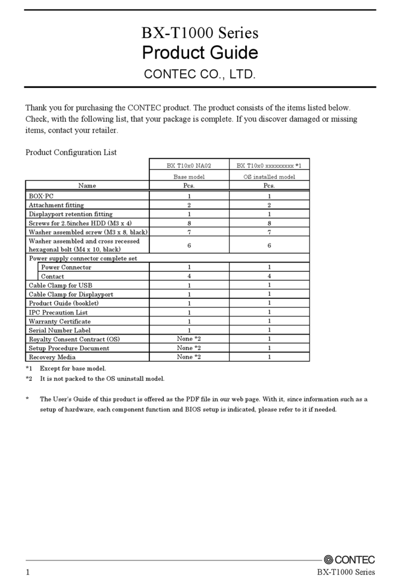 Contec BX-T1000 Series User manual