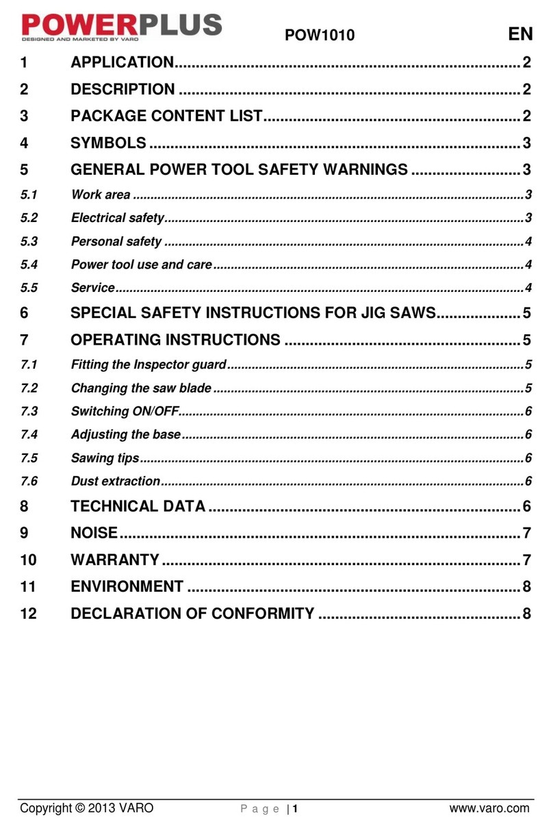 VARO POWERplus POW1010 manual