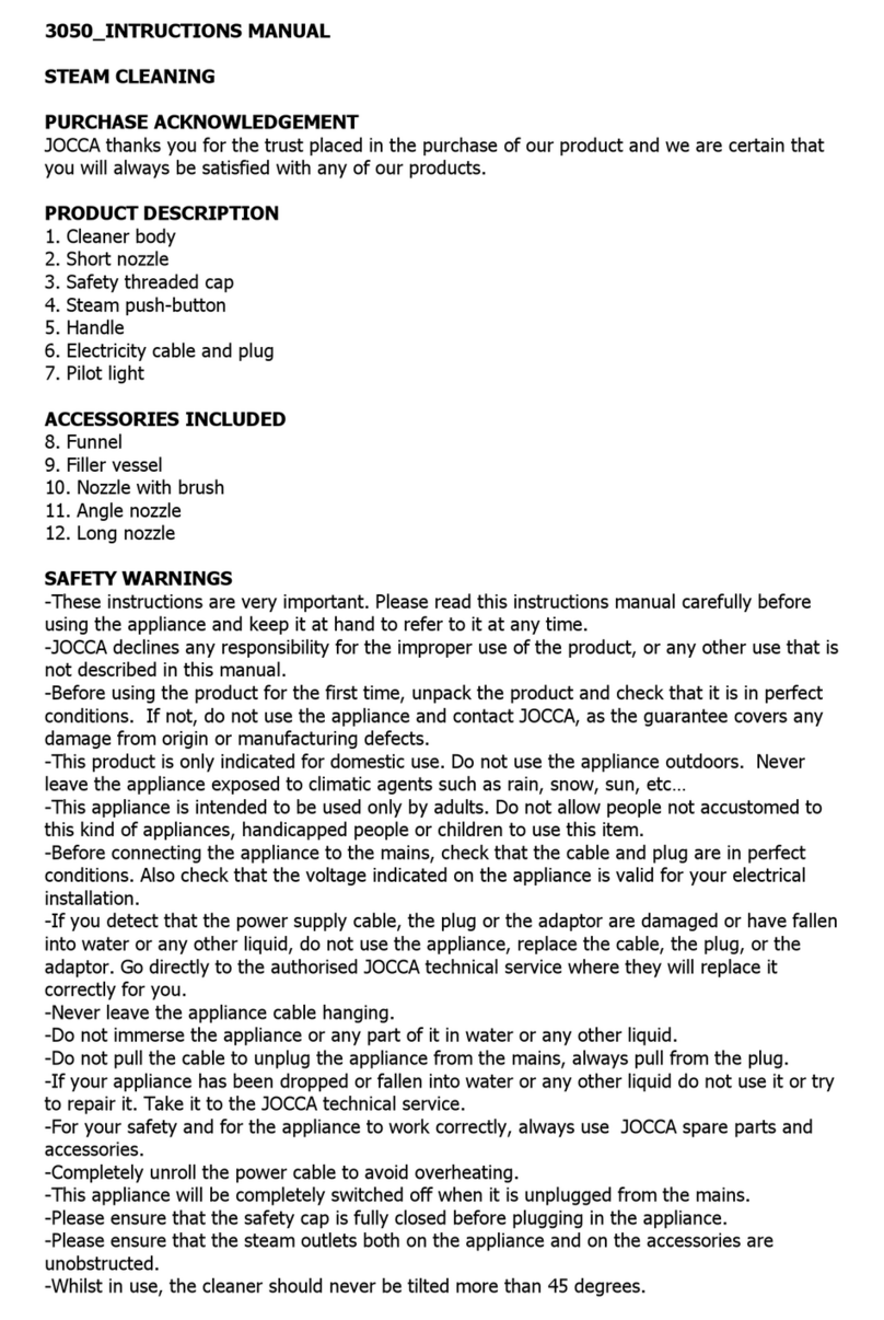 JOCCA 3050 User manual