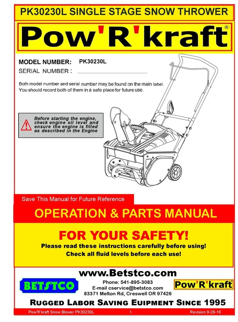 Powr-Kraft PK30230L Operations & parts manual