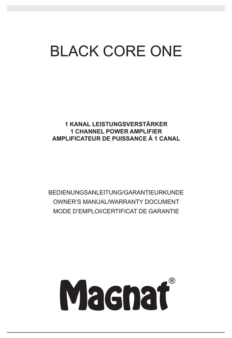 Magnat Audio BLACK CORE ONE Owner's manual/warranty document
