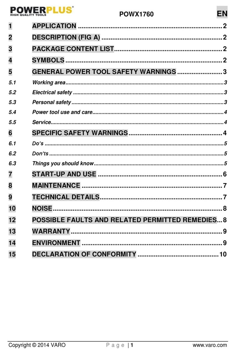 VARO POWERplus POWX1760 manual