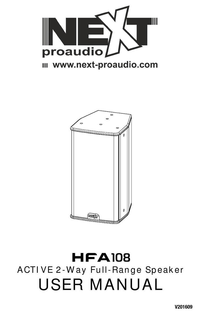 Next PROAUDIO HFA108 User manual