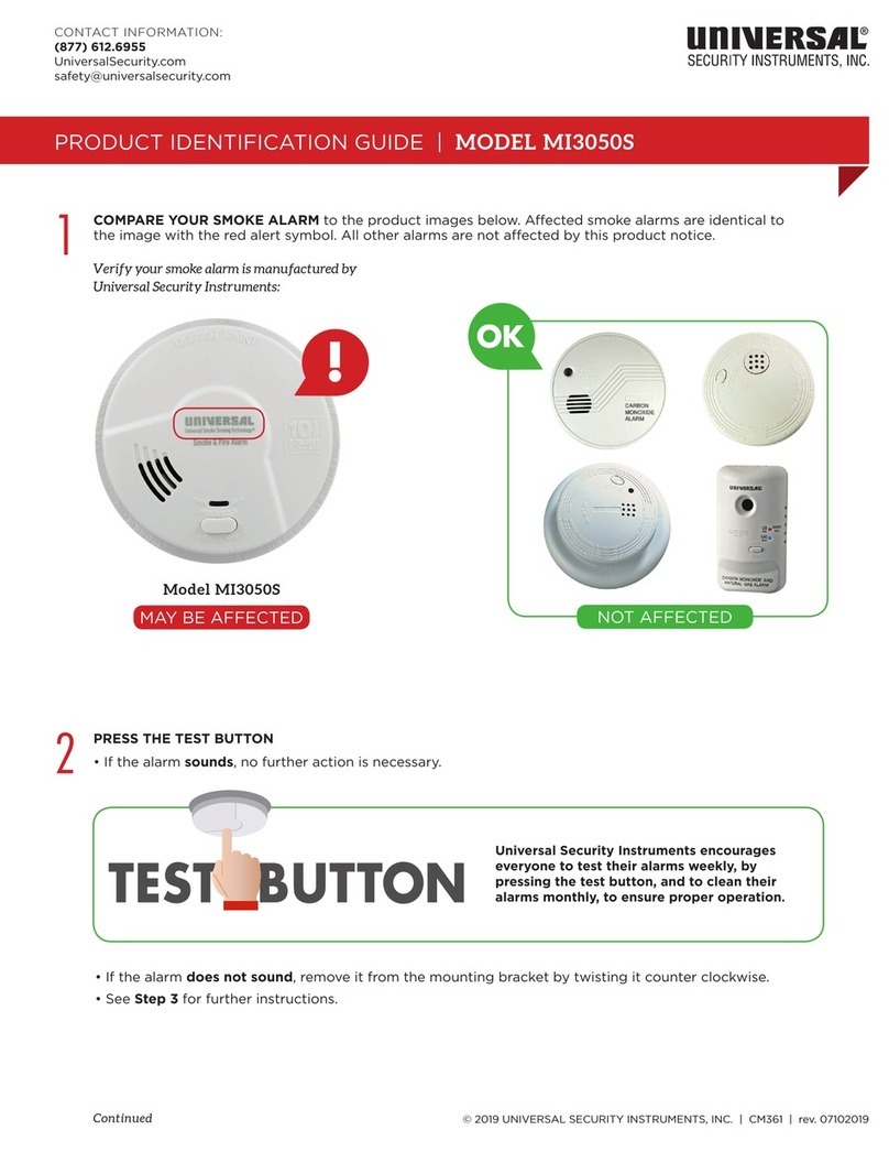 Universal Security Instruments MI3050S User manual Universal Security Instruments MI3050S User manual