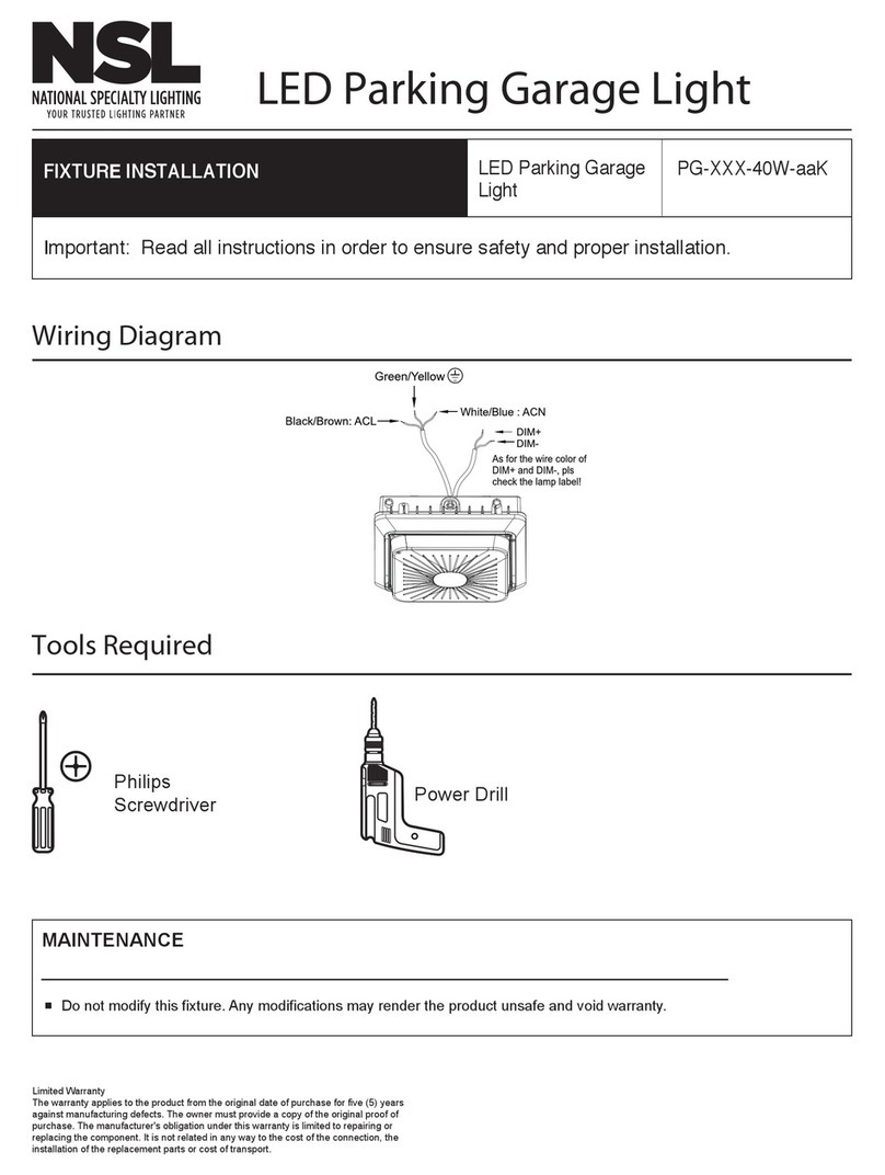 NSL PG 40W-aaK Series Installation