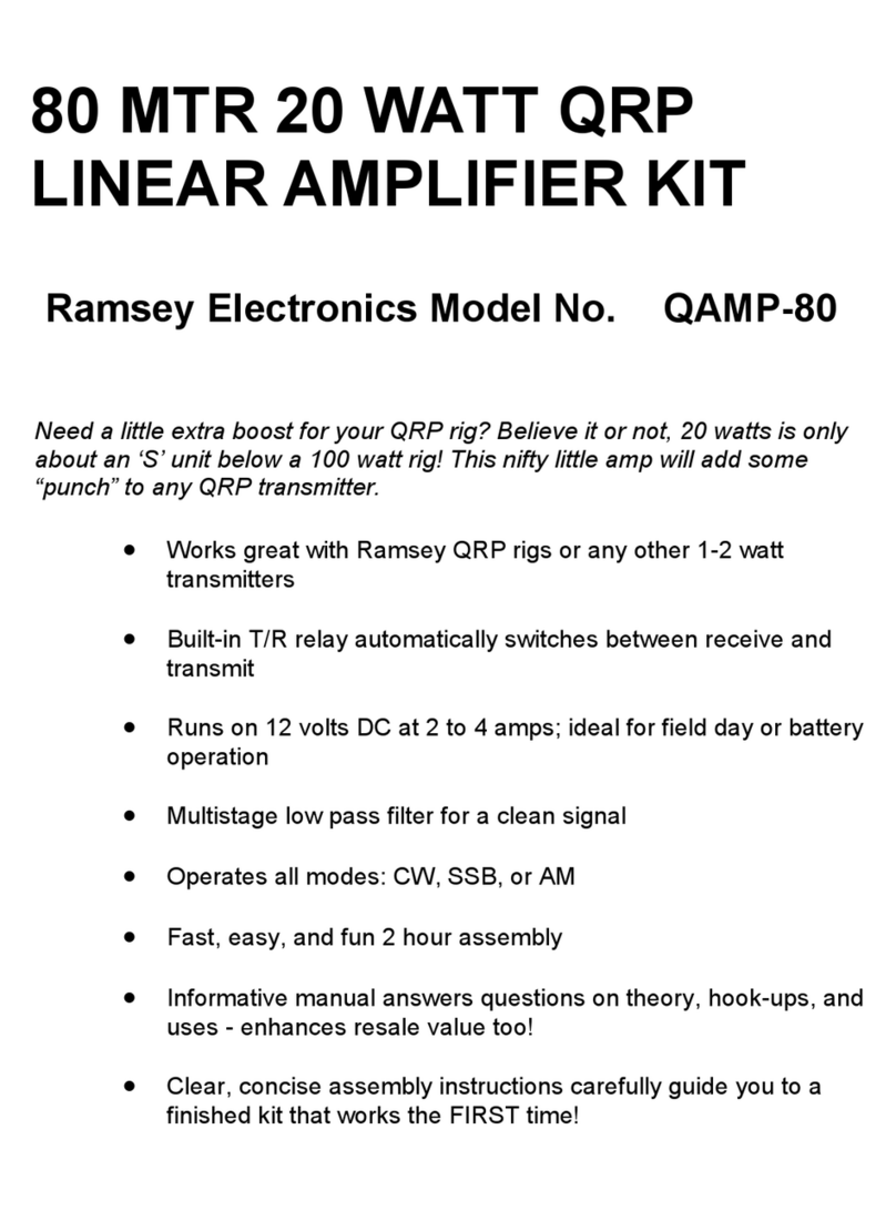Ramsey Electronics QAMP-80 User manual