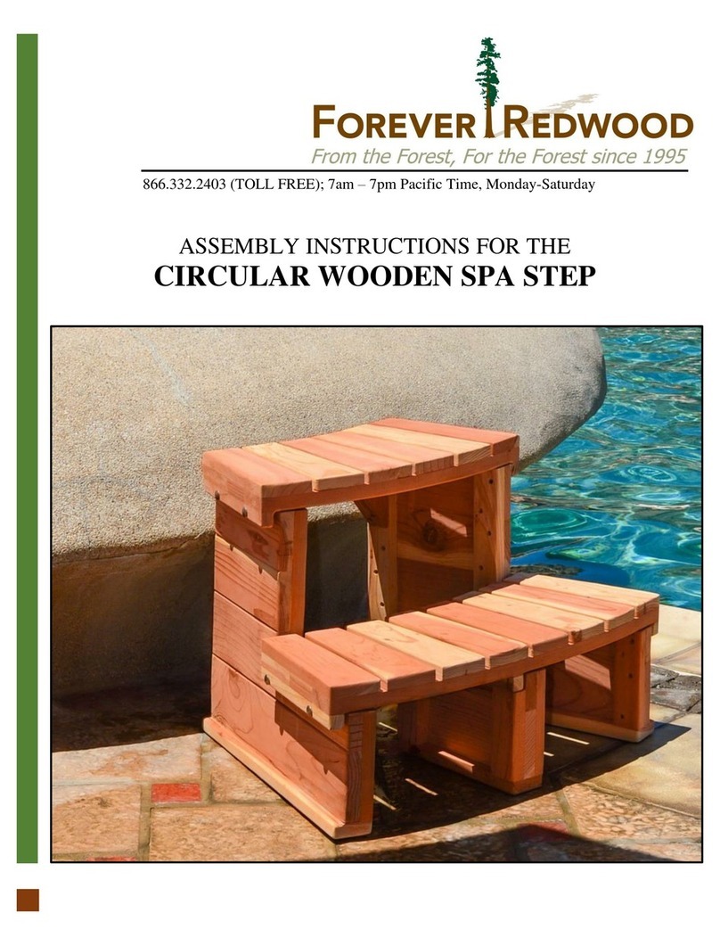 Forever Redwood CIRCULAR WOODEN SPA STEP Assembly instructions Forever Redwood CIRCULAR WOODEN SPA STEP Assembly instructions