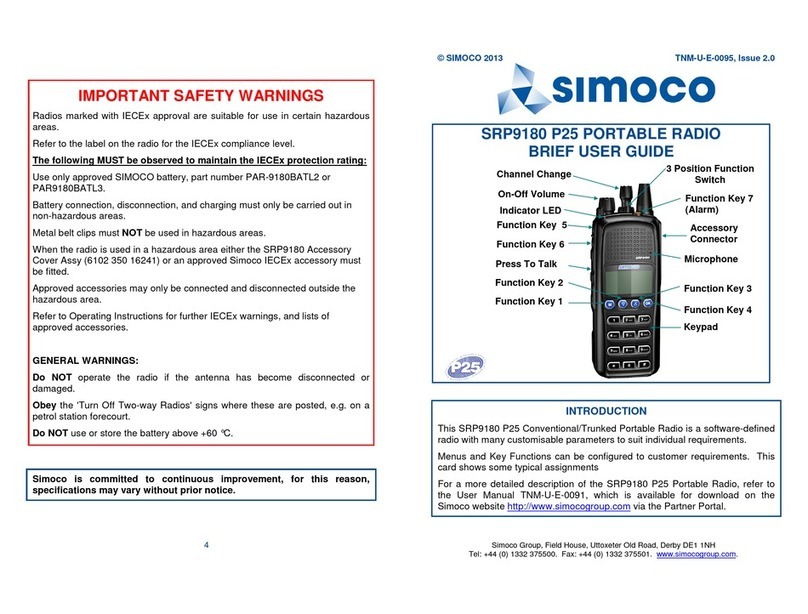 Simoco SRP9180 P25 User manual Simoco SRP9180 P25 User manual