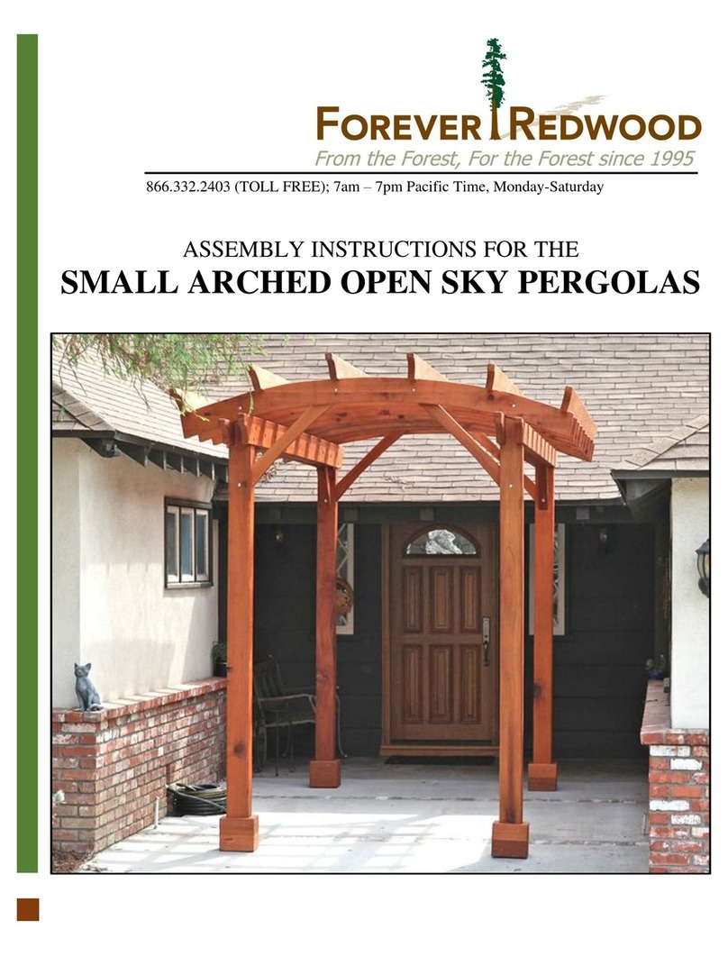 Forever Redwood SMALL ARCHED OPEN SKY PERGOLAS User manual