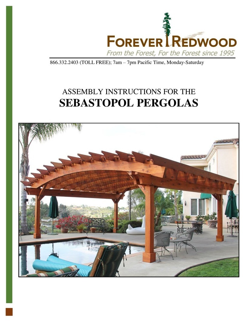 Forever Redwood SEBASTOPOL PERGOLAS Assembly instructions