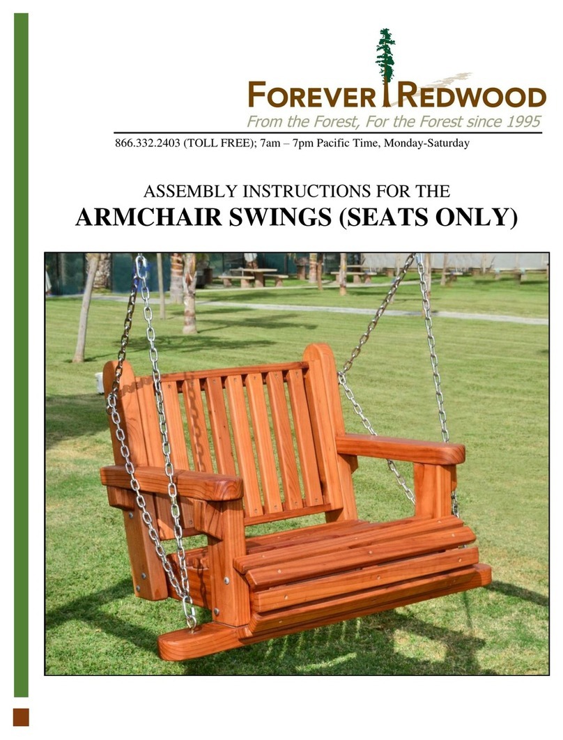 Forever Redwood ARMCHAIR SWINGS Assembly instructions